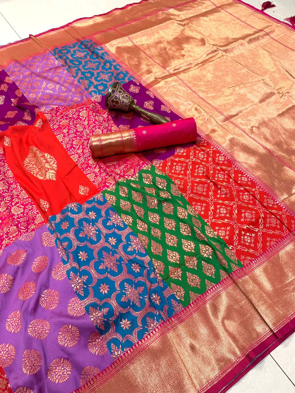 Nita Ambani Maam Inspired Premium Katan Silk Rangkat Saree