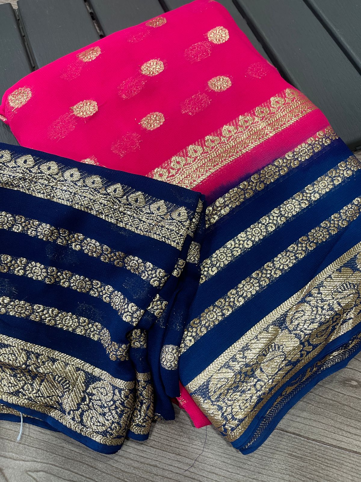 Premium Designer Georgette Banarasi Silk Saree