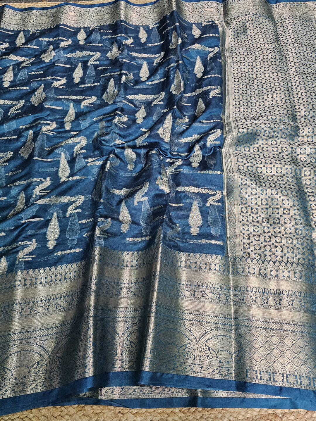 Cola Blue Shade traditional Soft Silk Saree