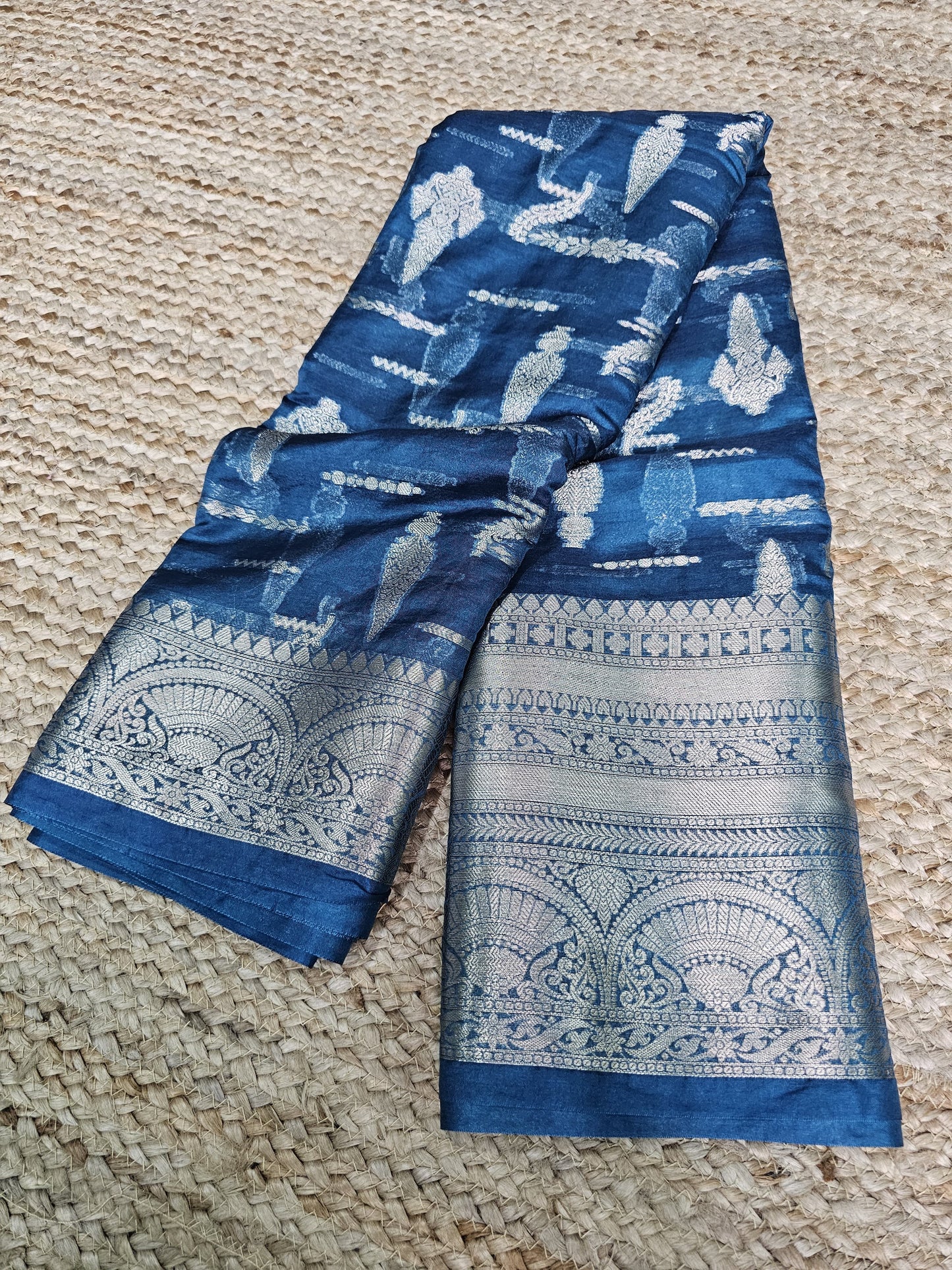 Cola Blue Shade traditional Soft Silk Saree