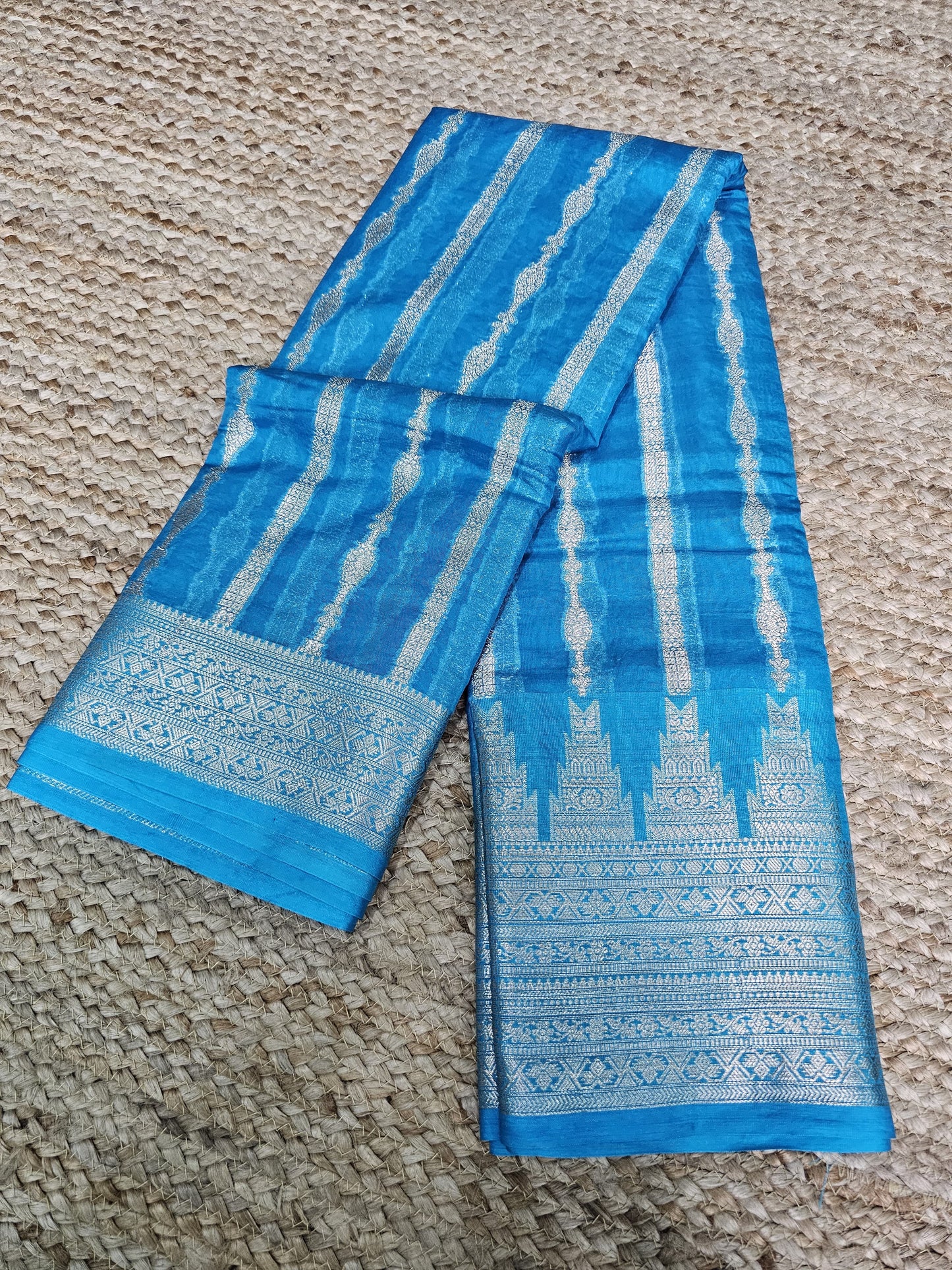 Exclusive Sky Blue Shade Soft Silk Saree