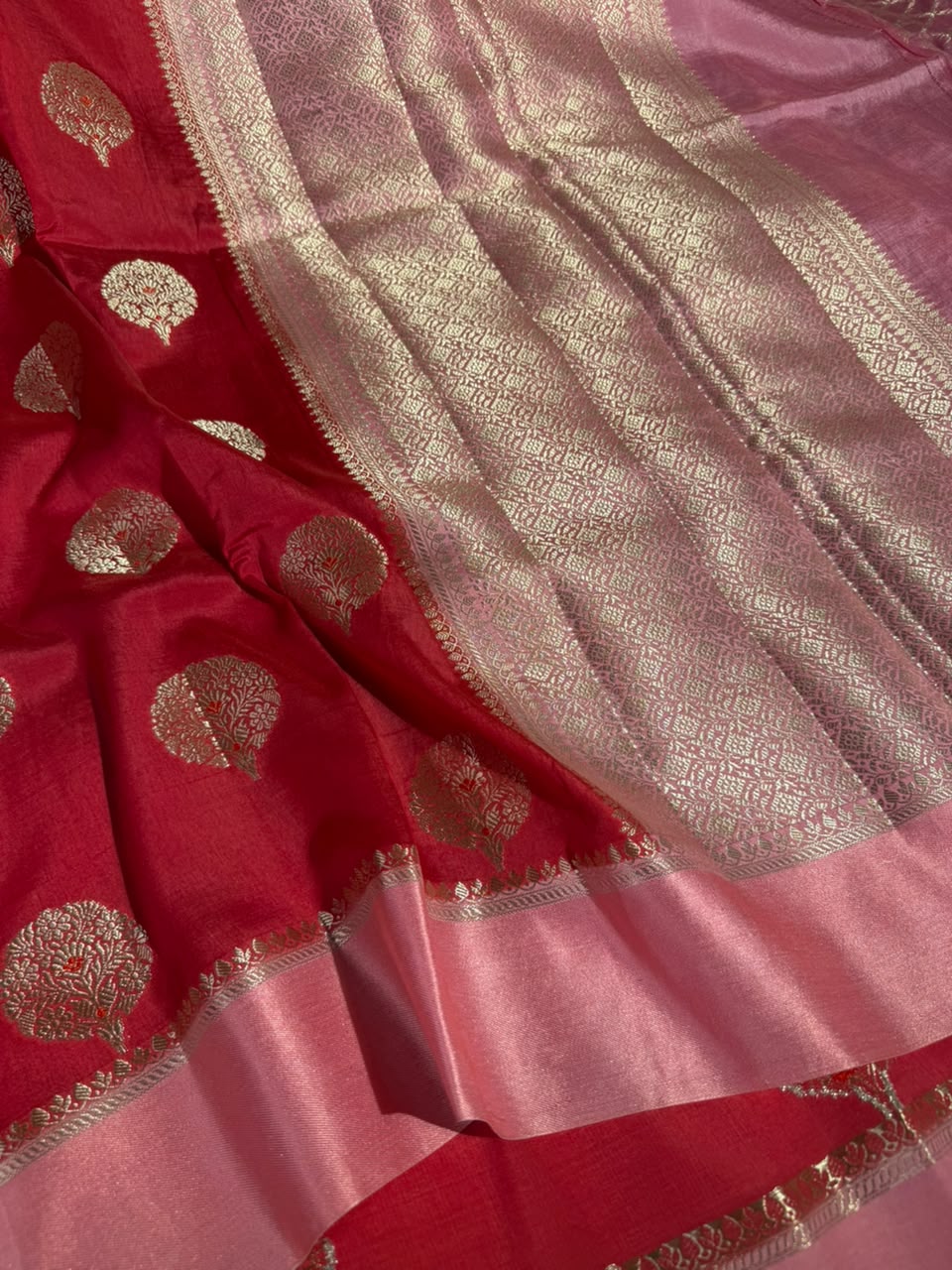 Rani Pink Comfortable Chinia Silk Banarasi Saree