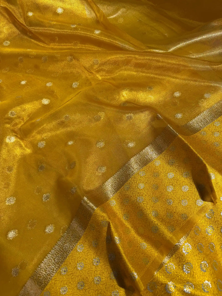 Yellow Tissue Silk Heritage Weave Banarasi Saree