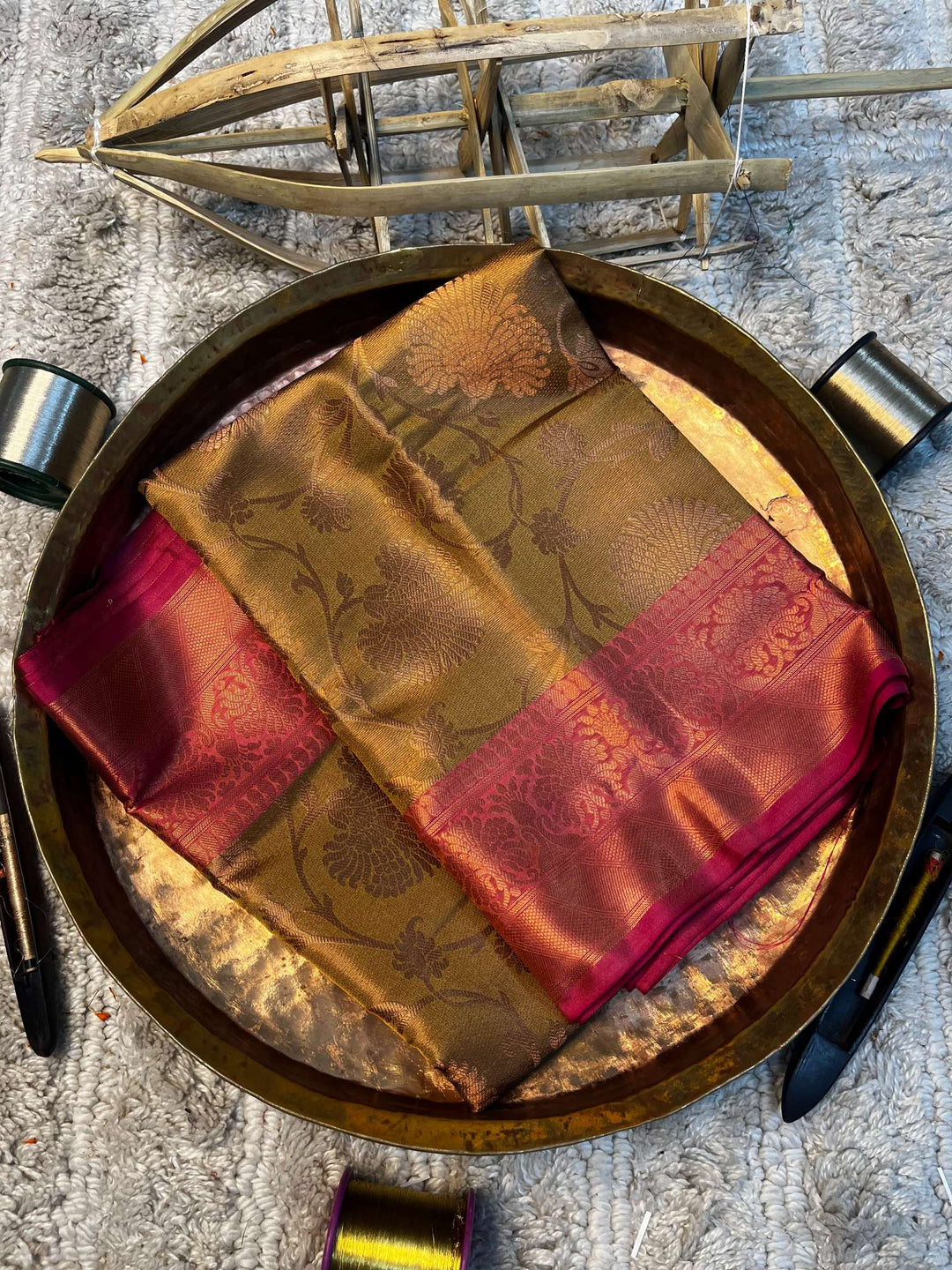 Eccentric zari weave Softsilk Banarasi saree