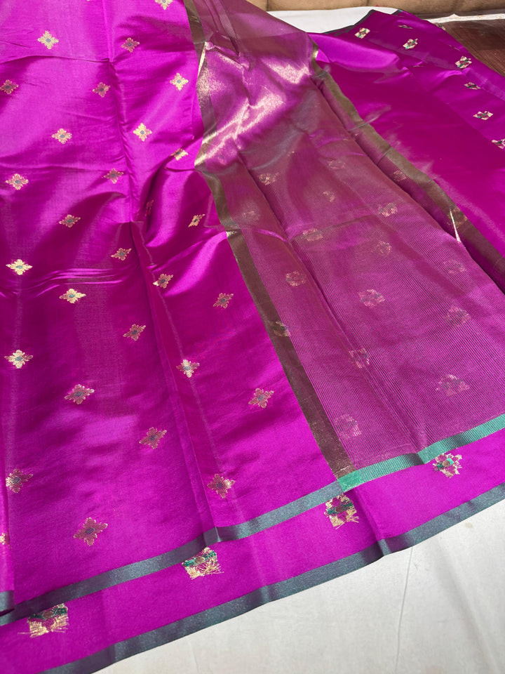 banarasi katan silk saree with rich pallu and blouse