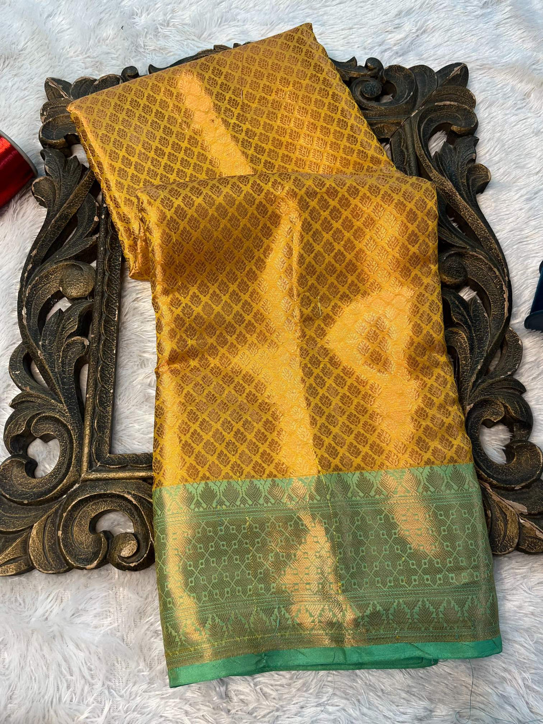 Soft Cotton Silk Rtique Zari Banarasi Saree