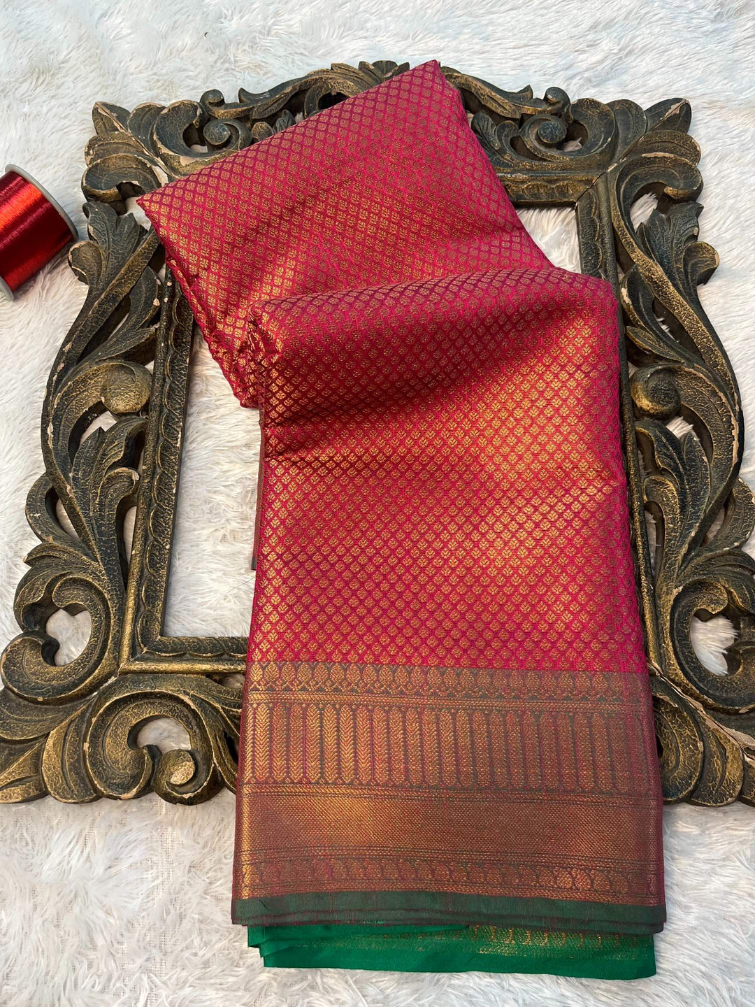 Soft Cotton Silk Rtique Zari Banarasi Saree