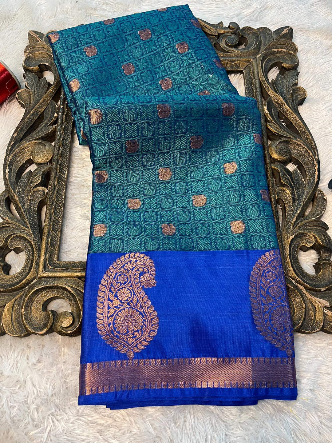 Soft Cotton Silk Rtique Zari Banarasi Saree