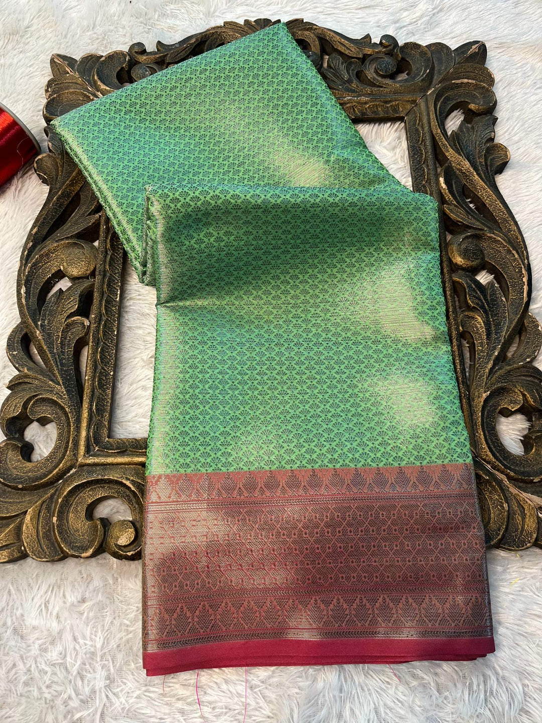 Soft Cotton Silk Rtique Zari Banarasi Saree