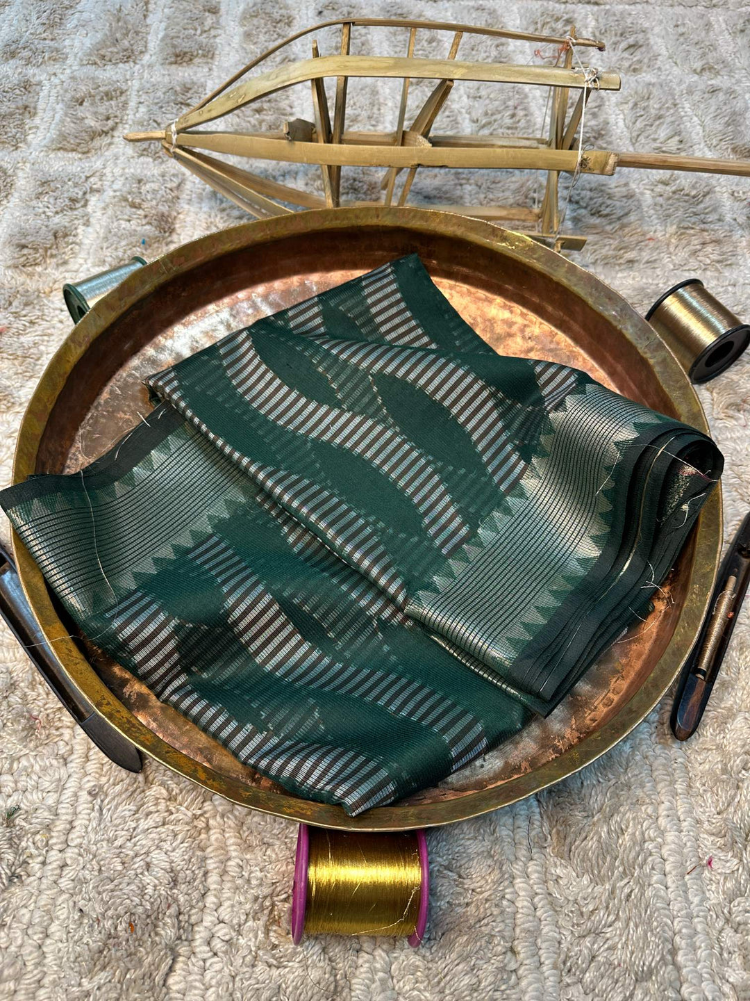 Soft Cotton Silk Rtique Zari Banarasi Saree