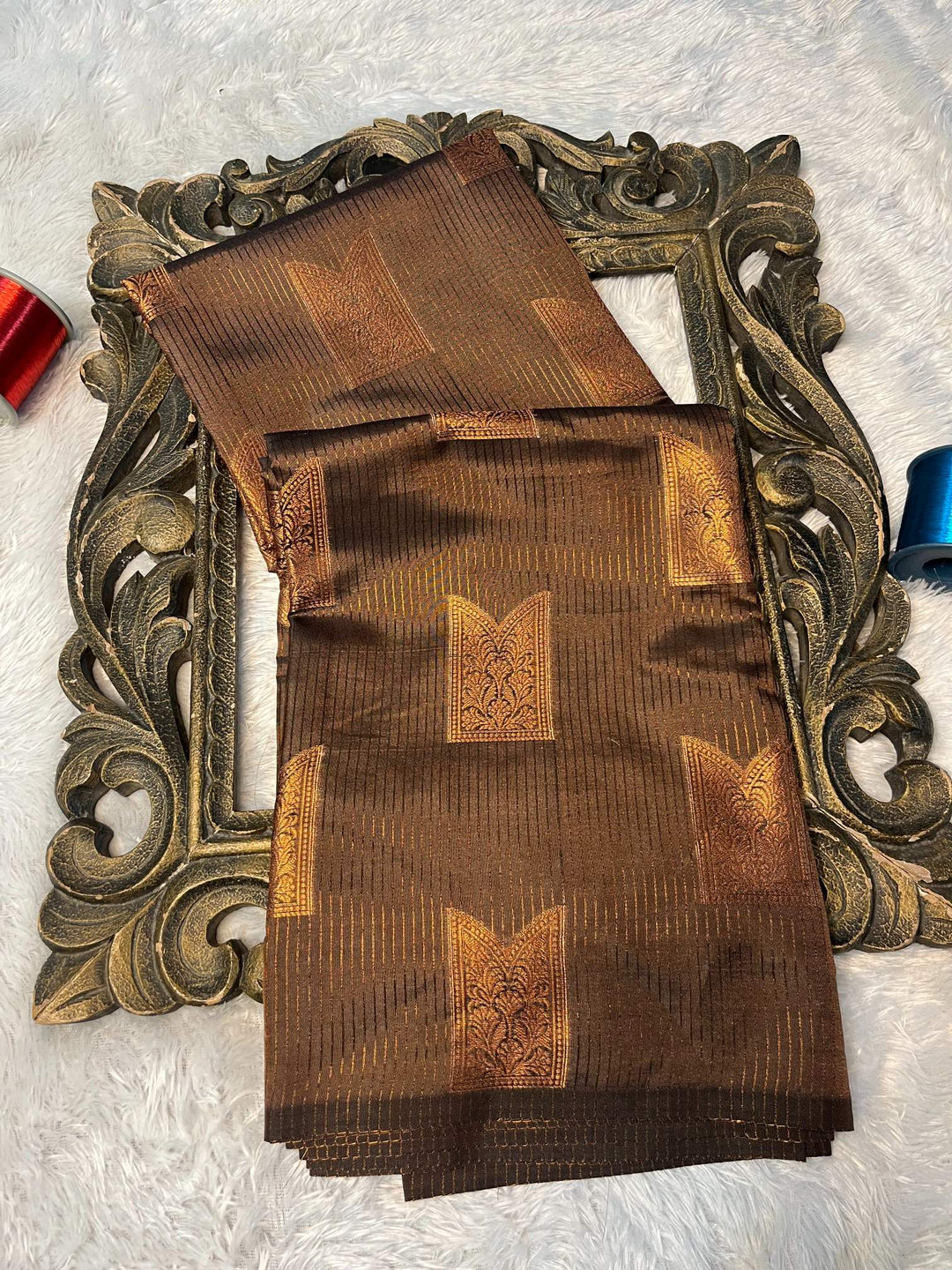 Soft Cotton Silk Rtique Zari Banarasi Saree