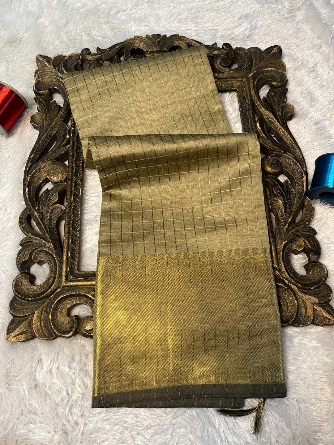 Soft Cotton Silk Rtique Zari Banarasi Saree
