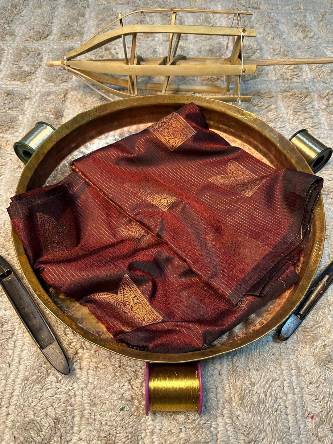 Soft Cotton Silk Rtique Zari Banarasi Saree