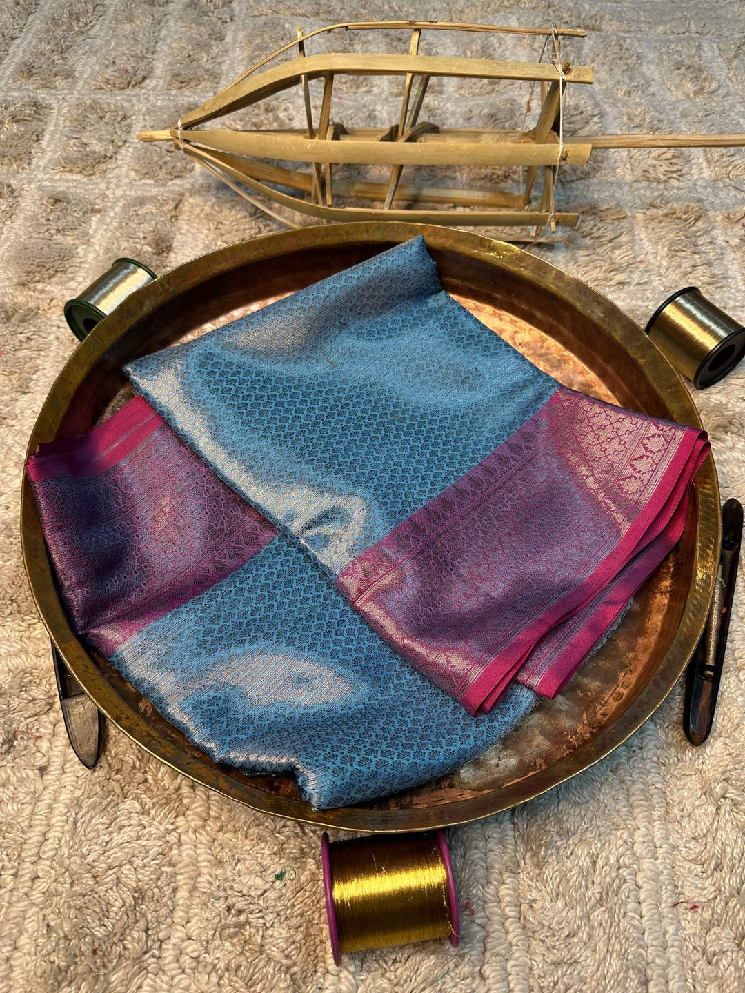 Soft Cotton Silk Rtique Zari Banarasi Saree
