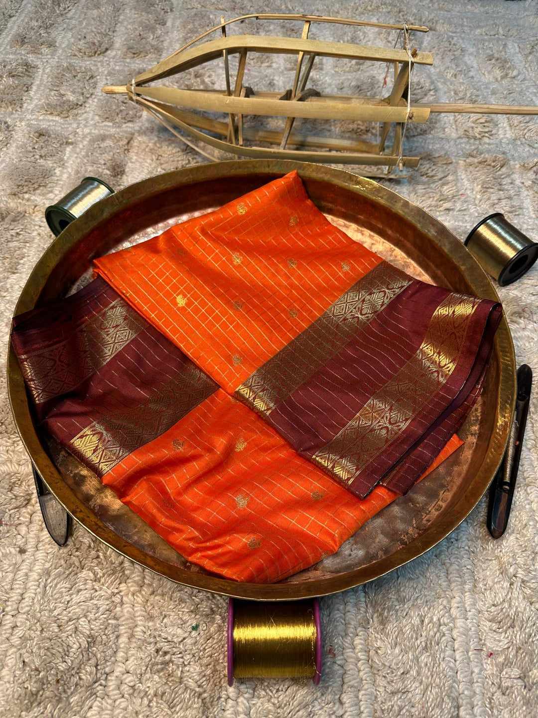 Soft Cotton Silk Rtique Zari Banarasi Saree