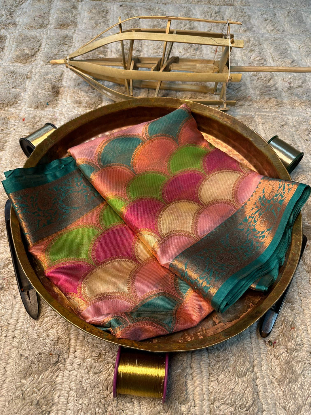 Eccentric zari weave Softsilk Banarasi saree