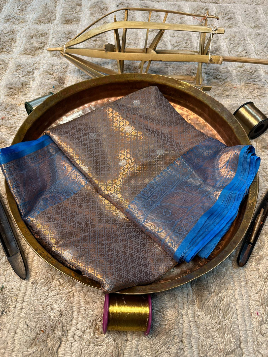 Soft Cotton Silk Rtique Zari Banarasi Saree