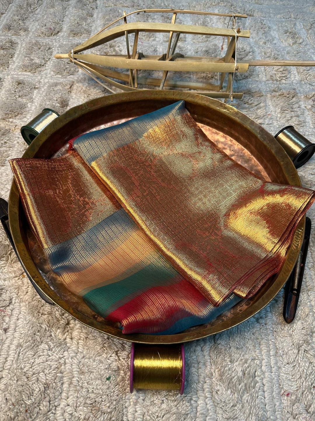 Soft Cotton Silk Rtique Zari Banarasi Saree