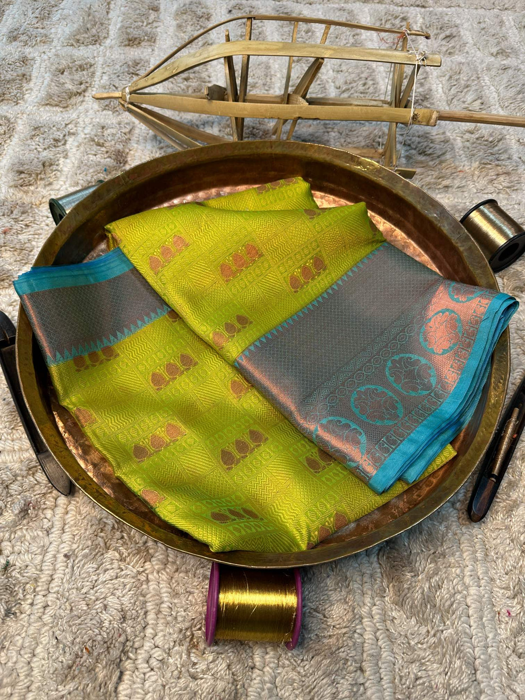 Soft Cotton Silk Rtique Zari Banarasi Saree