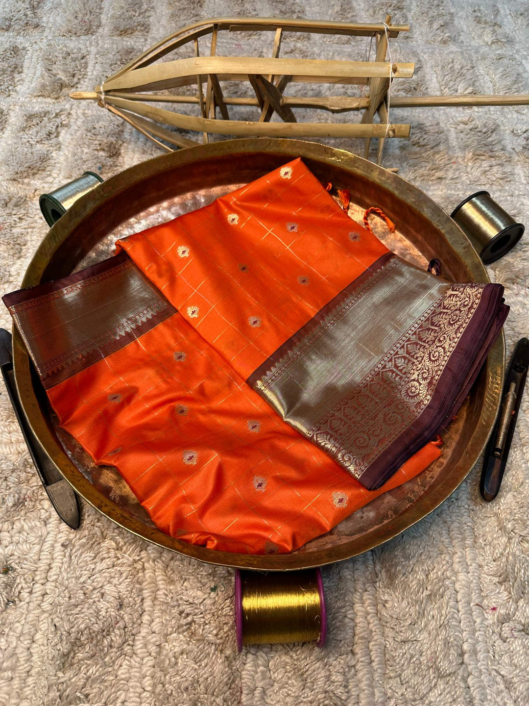 Soft Cotton Silk Rtique Zari Banarasi Saree