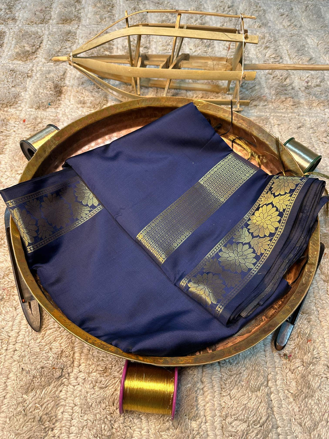 Soft Cotton Silk Rtique Zari Banarasi Saree