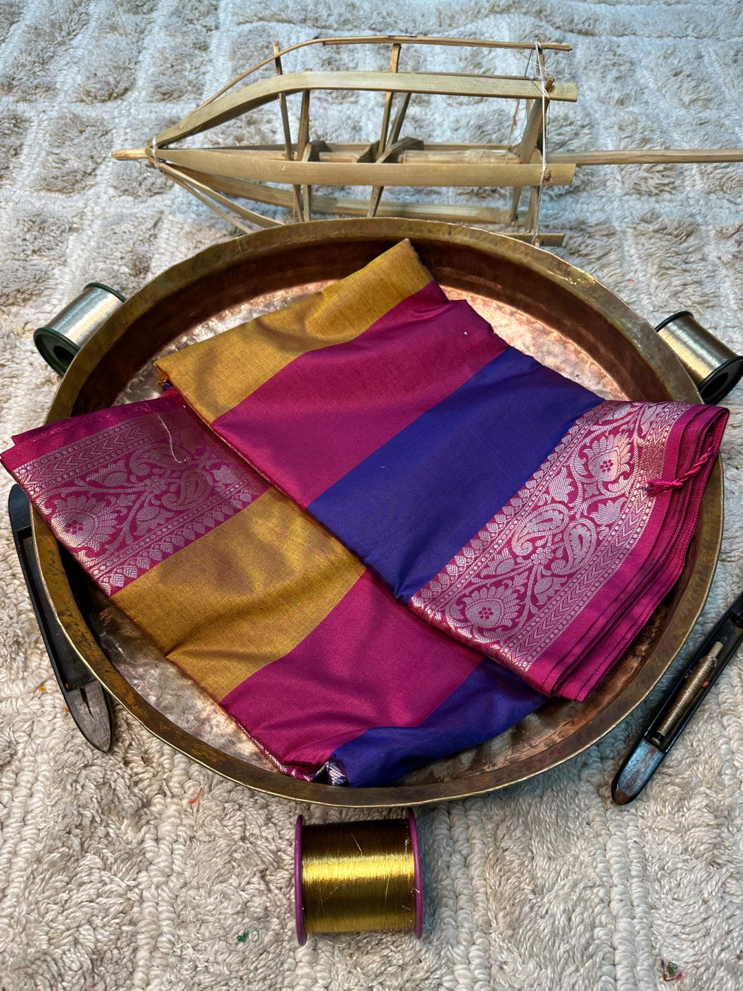 Eccentric zari weave Softsilk Banarasi saree