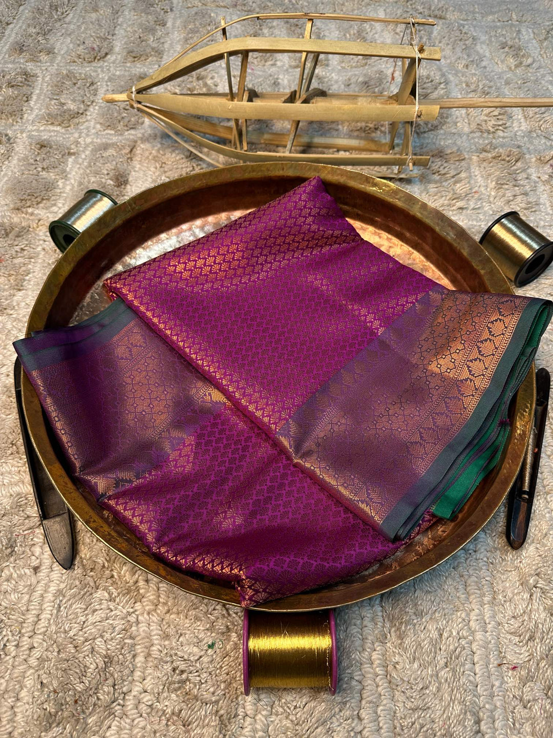 Soft Cotton Silk Rtique Zari Banarasi Saree