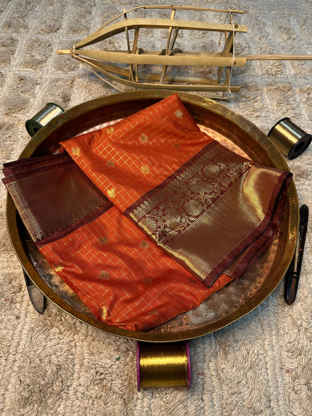 Soft Cotton Silk Rtique Zari Banarasi Saree
