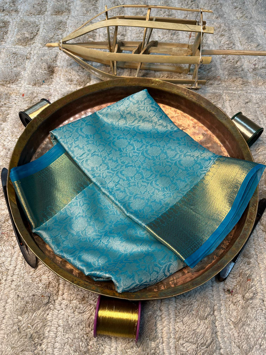 Soft Cotton Silk Rtique Zari Banarasi Saree