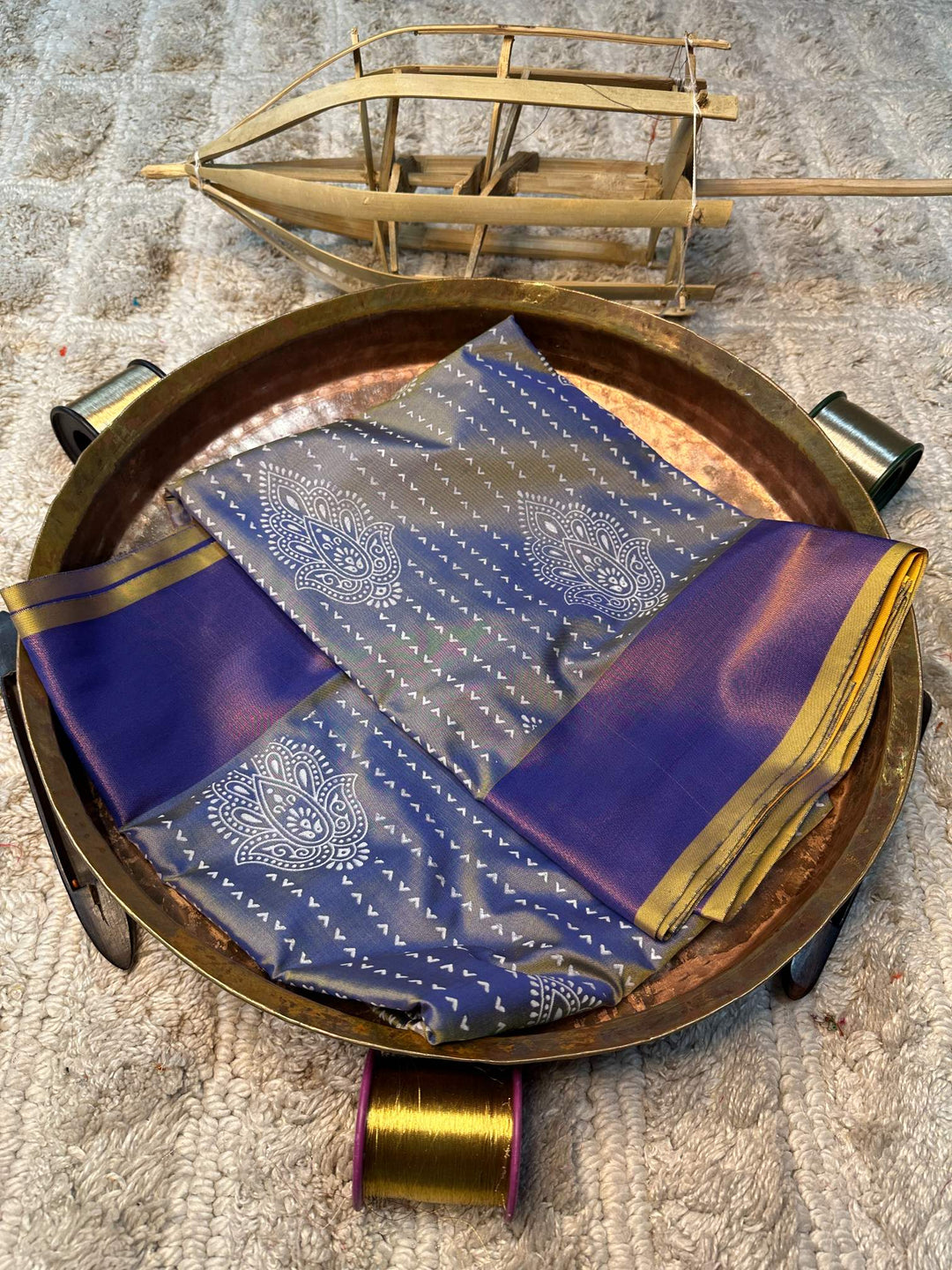 Soft Cotton Silk Rtique Zari Banarasi Saree