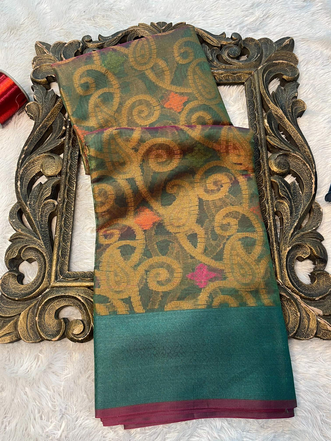 Soft Cotton Silk Rtique Zari Banarasi Saree