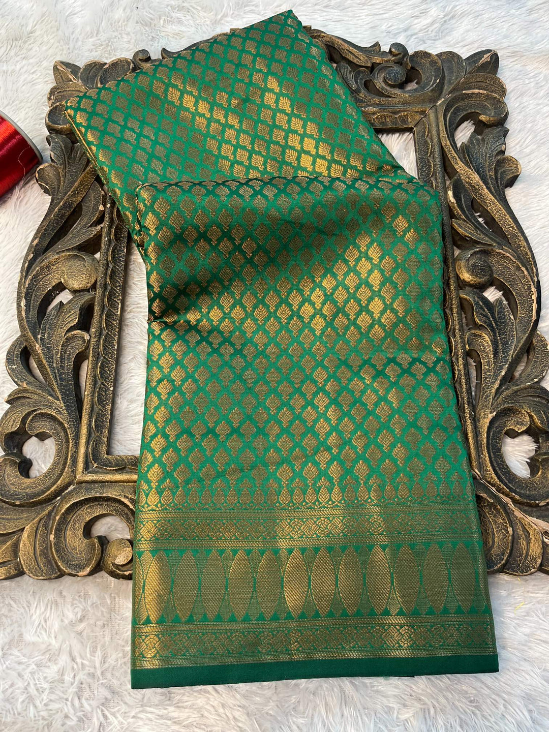 Soft Cotton Silk Rtique Zari Banarasi Saree