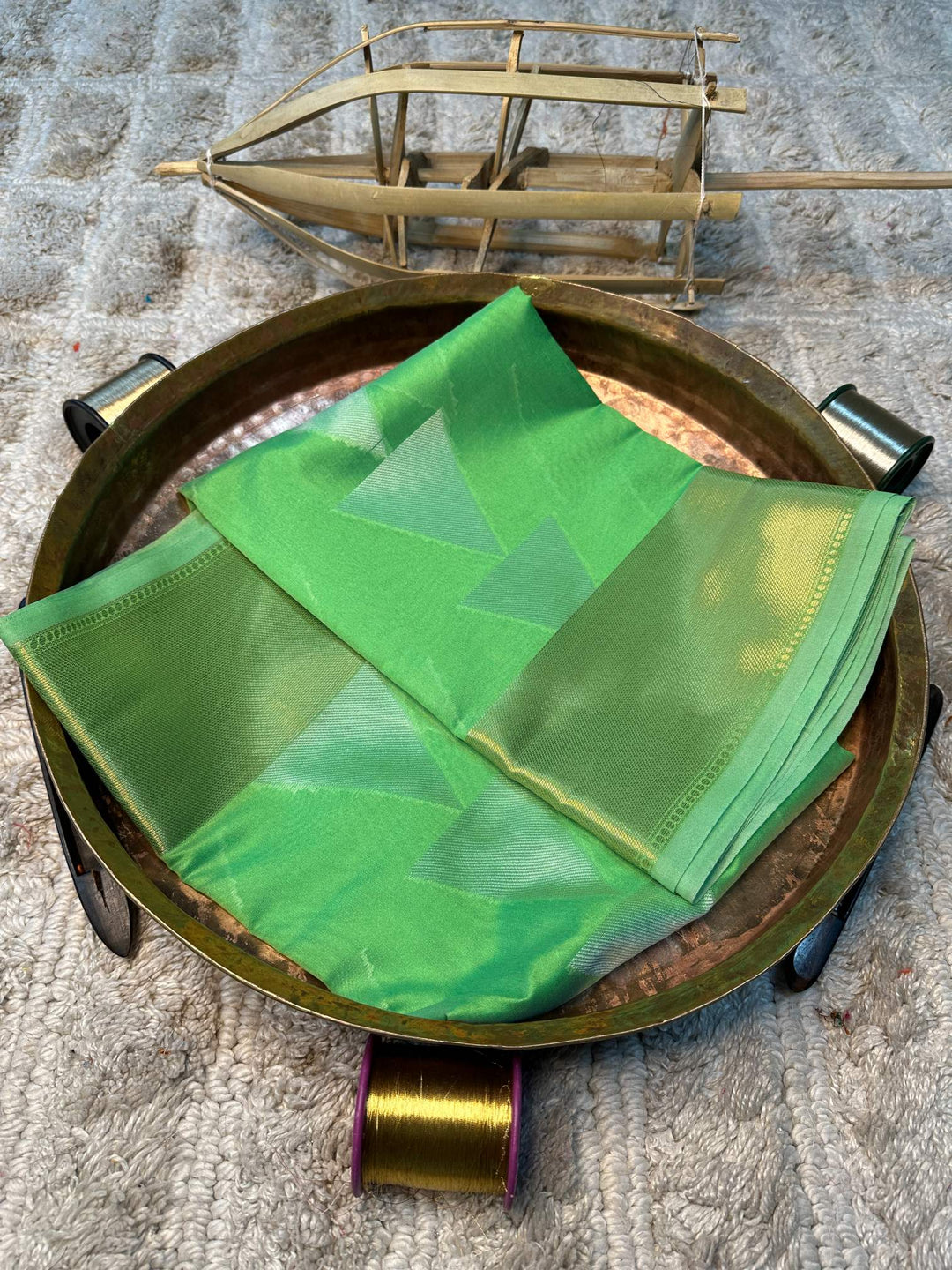 Soft Cotton Silk Rtique Zari Banarasi Saree