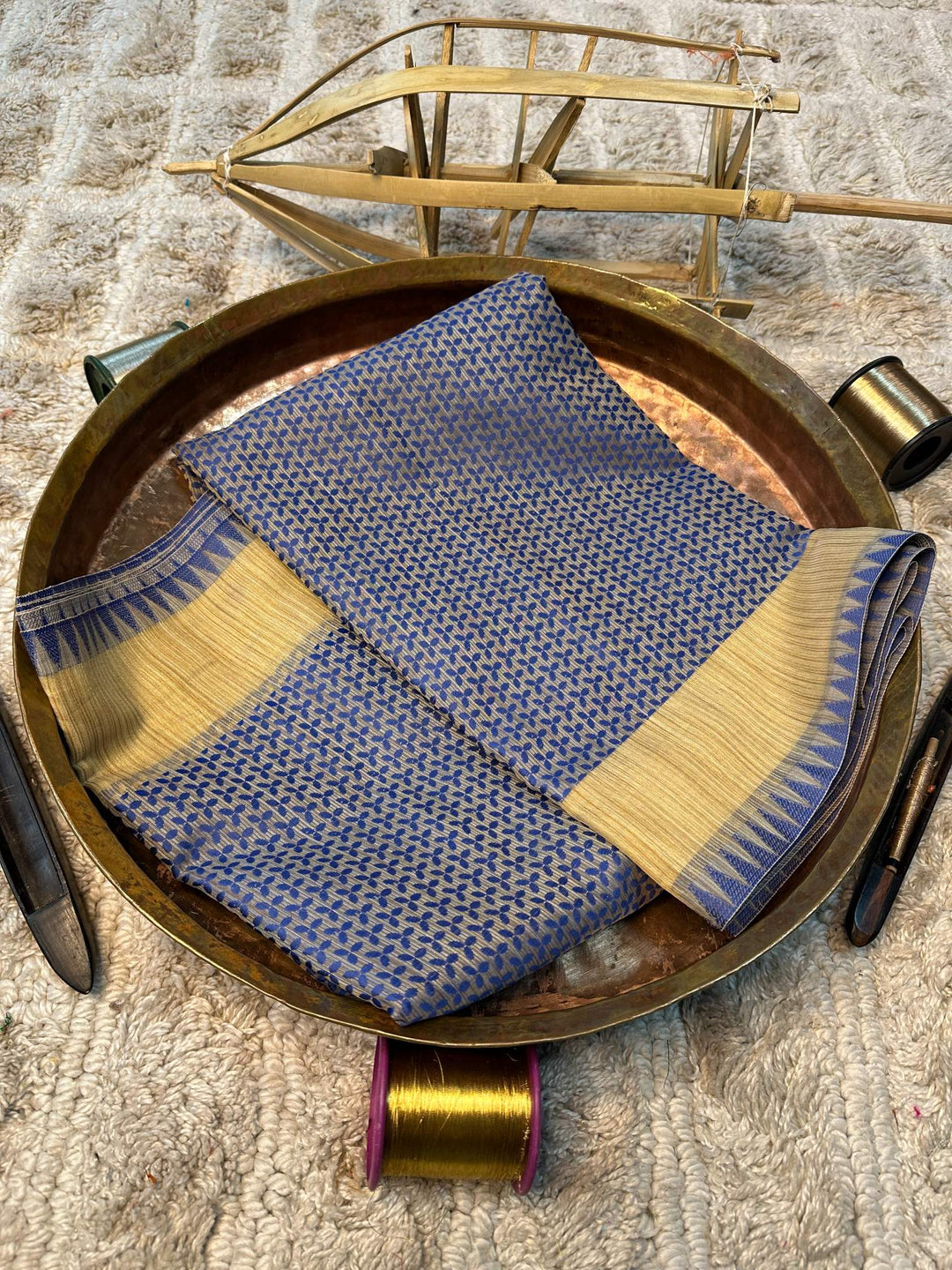 Soft Cotton Silk Rtique Zari Banarasi Saree