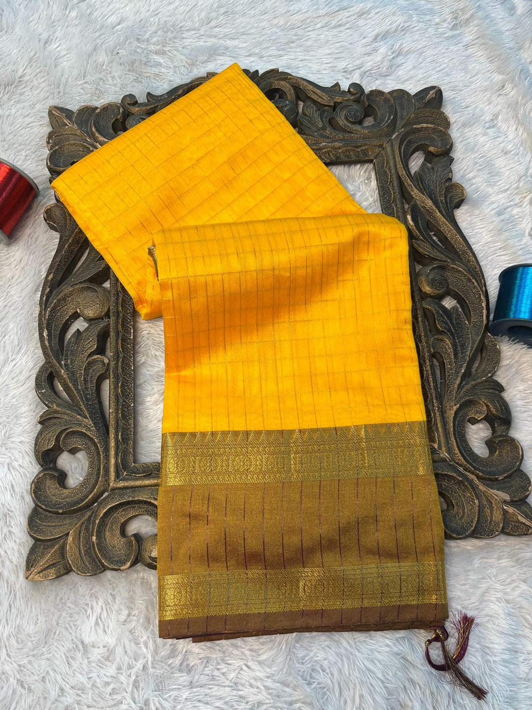 Soft Cotton Silk Rtique Zari Banarasi Saree
