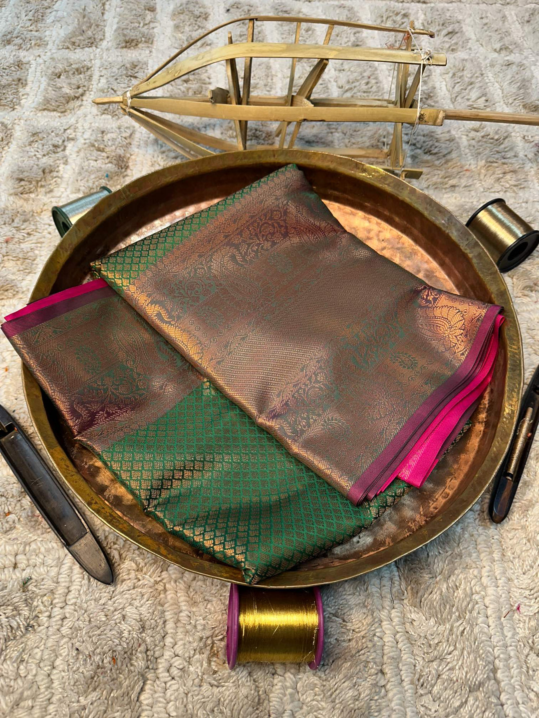 Soft Cotton Silk Rtique Zari Banarasi Saree