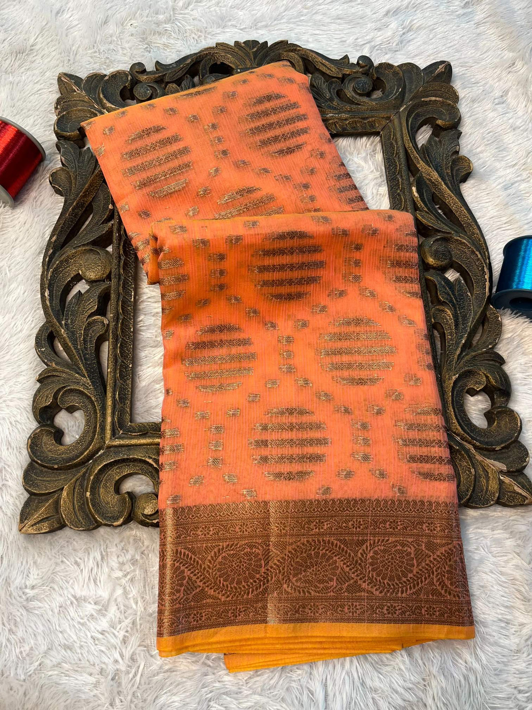 Eccentric zari weave Softsilk Banarasi saree