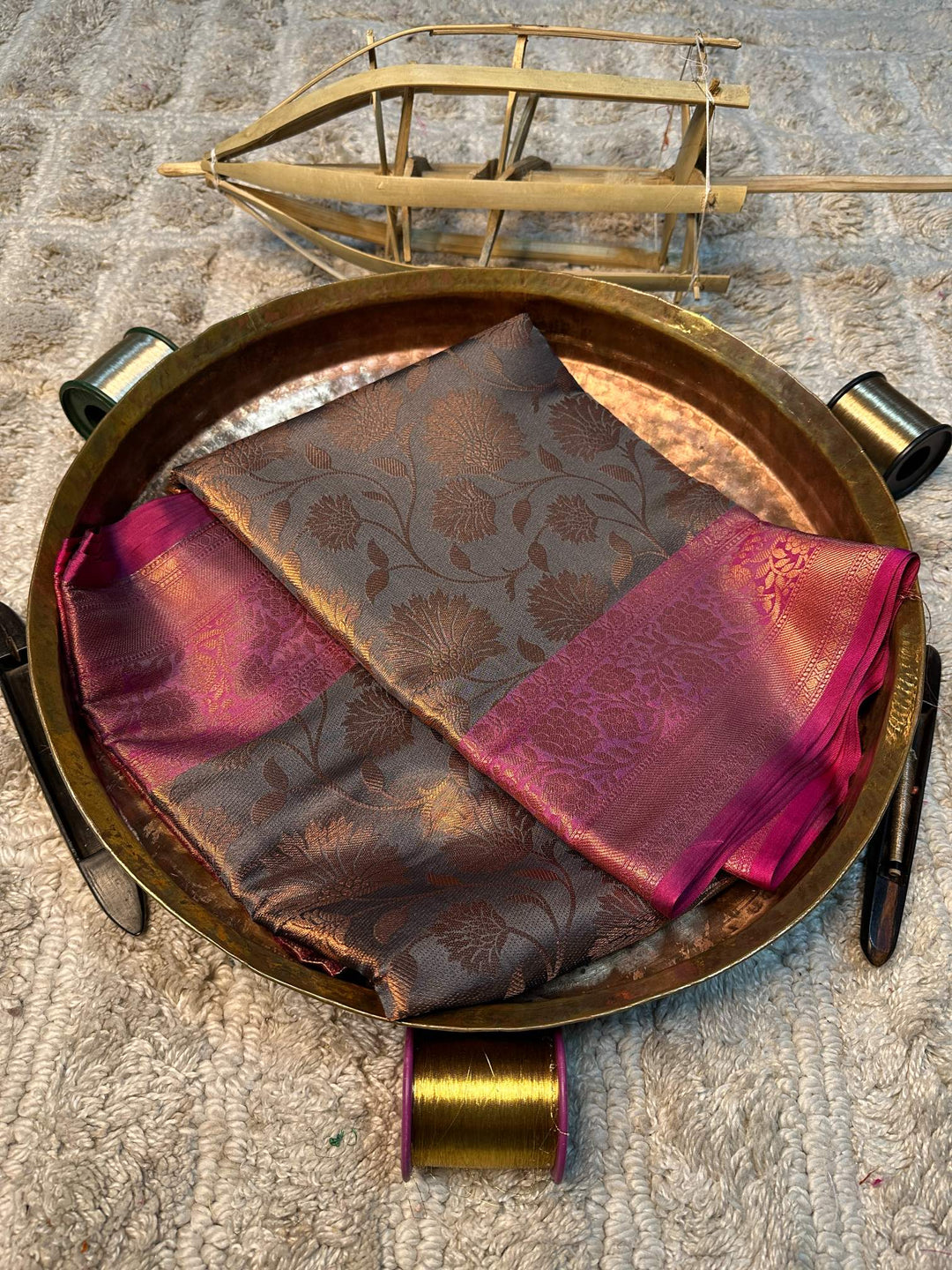 Soft Cotton Silk Rtique Zari Banarasi Saree