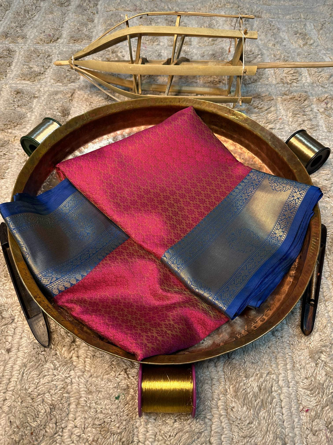Soft Cotton Silk Rtique Zari Banarasi Saree