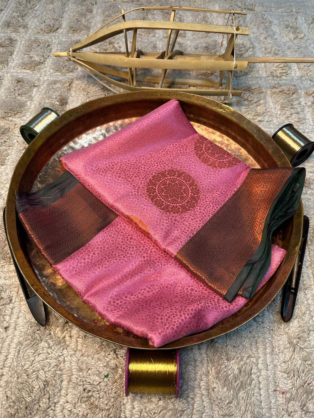Soft Cotton Silk Rtique Zari Banarasi Saree