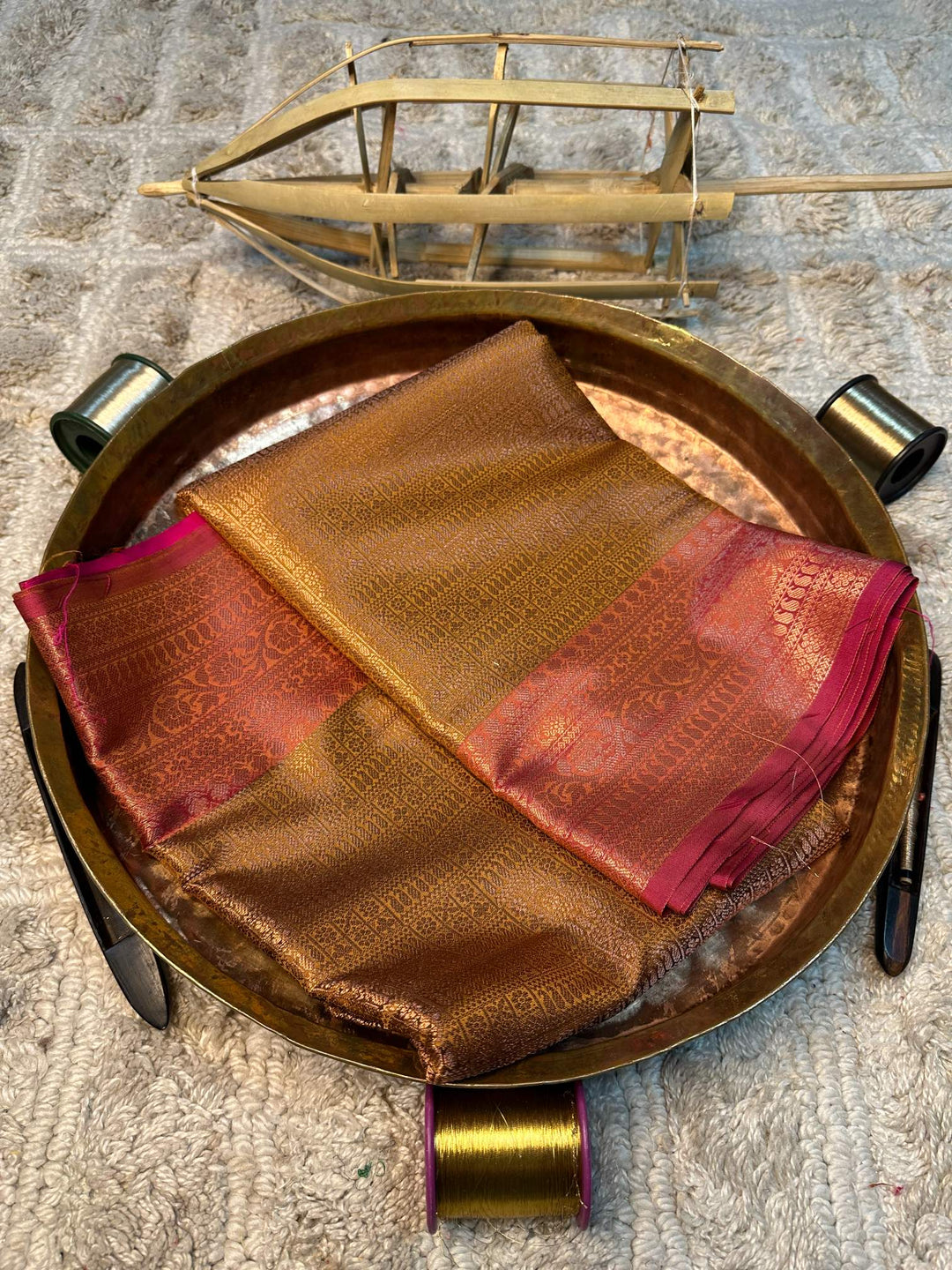 Soft Cotton Silk Rtique Zari Banarasi Saree