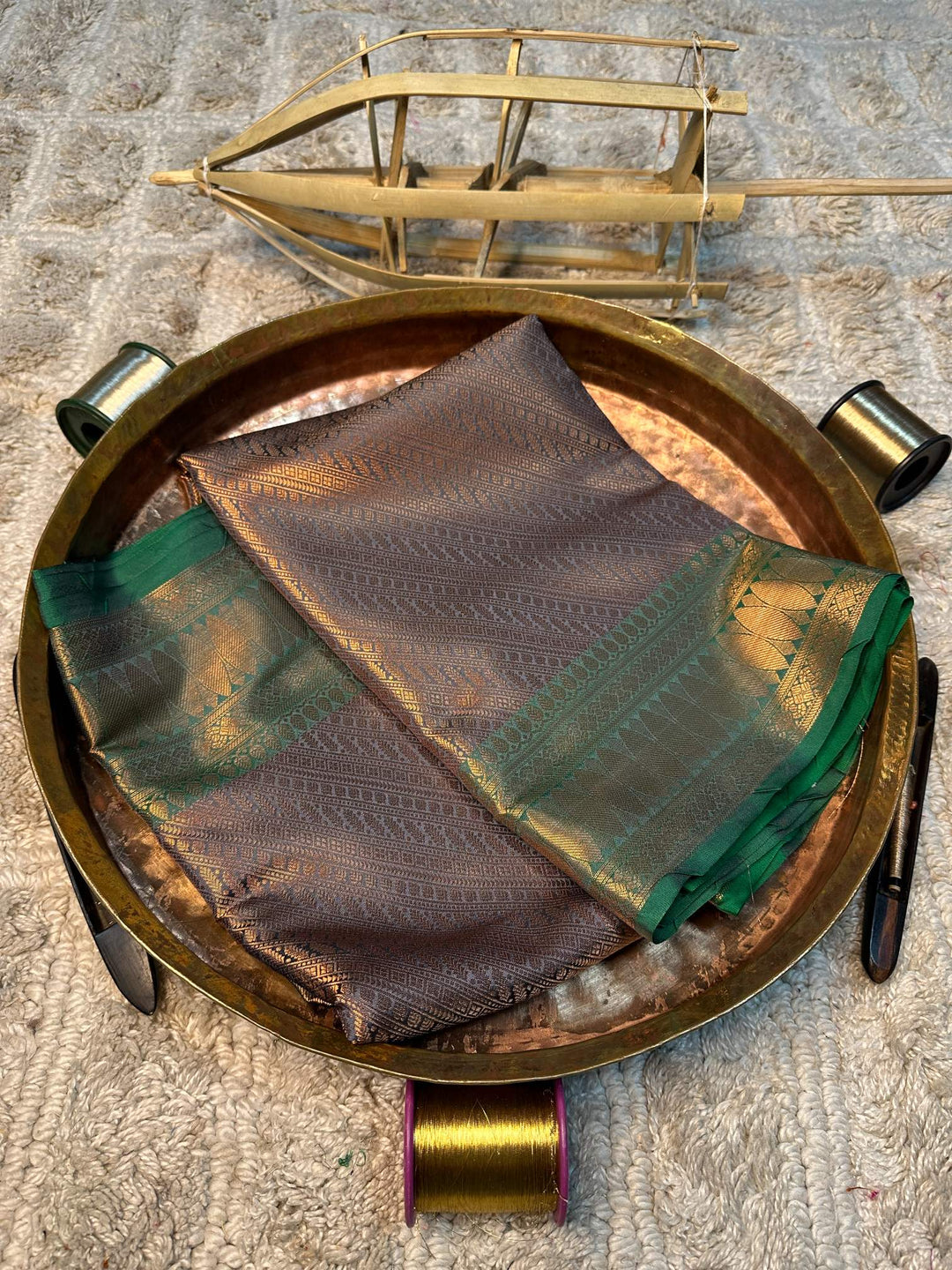 Soft Cotton Silk Rtique Zari Banarasi Saree