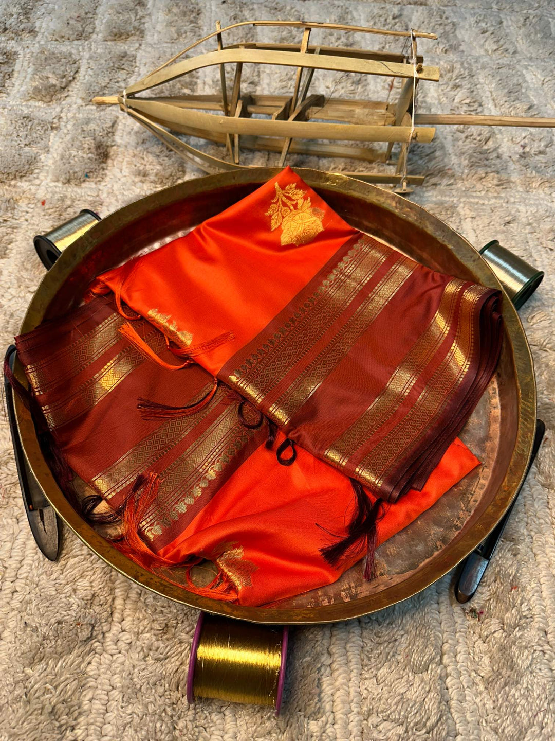 Soft Cotton Silk Rtique Zari Banarasi Saree