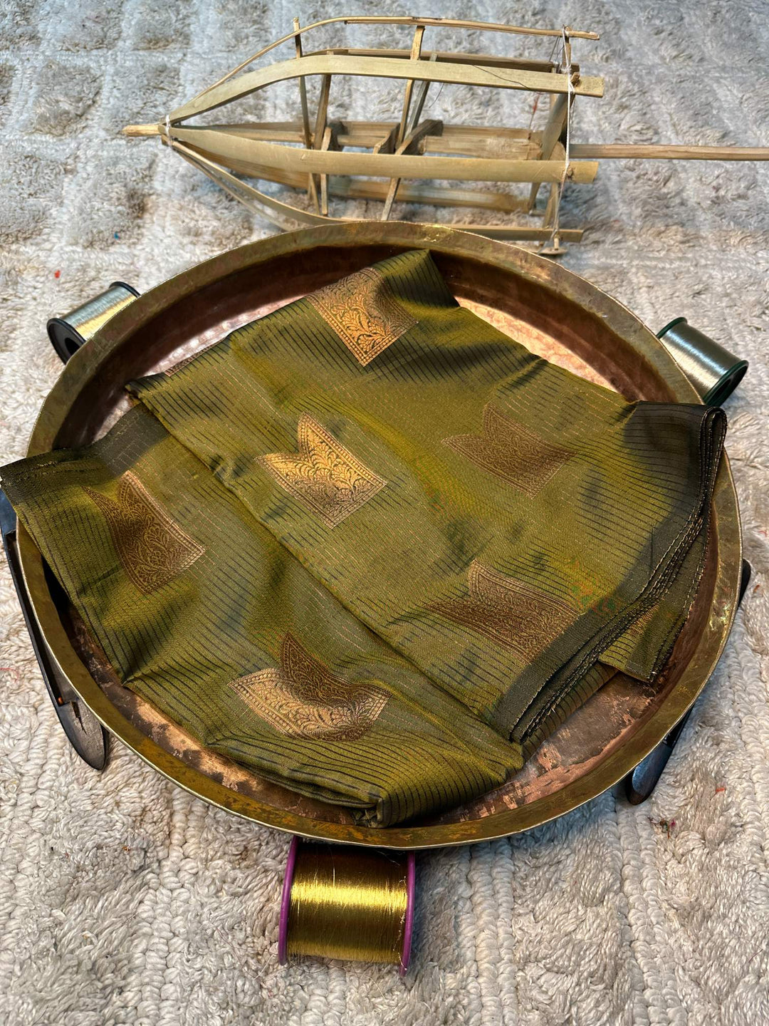 Soft Cotton Silk Rtique Zari Banarasi Saree