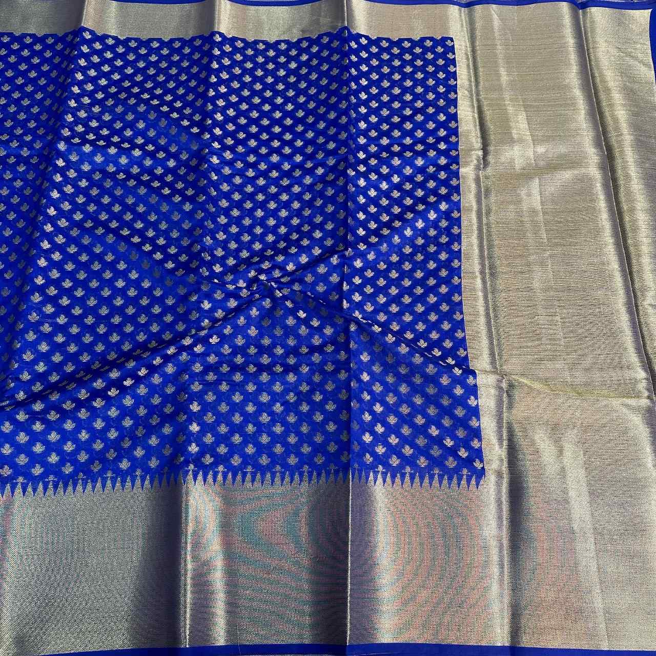 Royal blue Soft Cotton silk saree