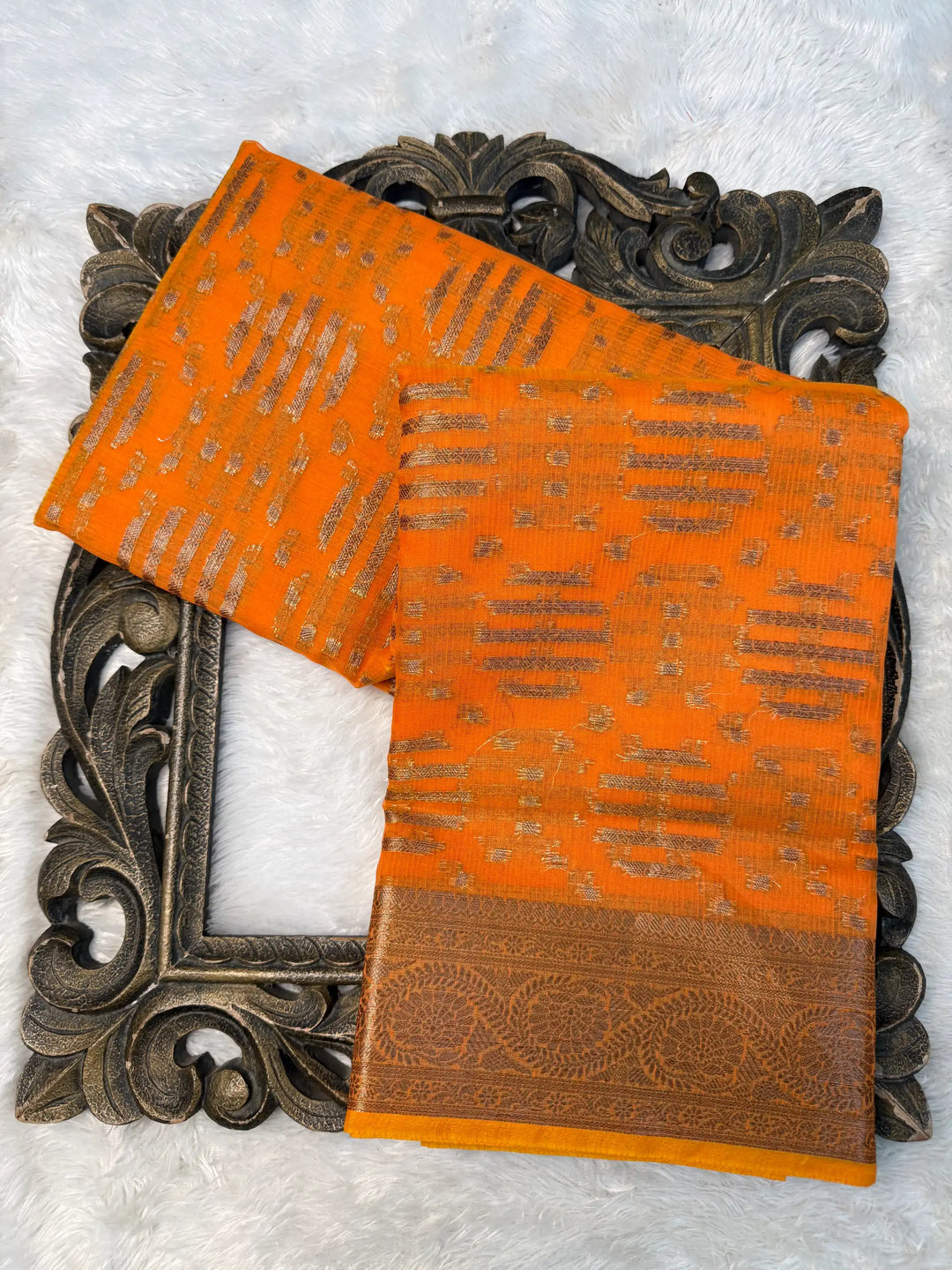 Contemporary Weave Kora Tissue Silk Banarasi Saree