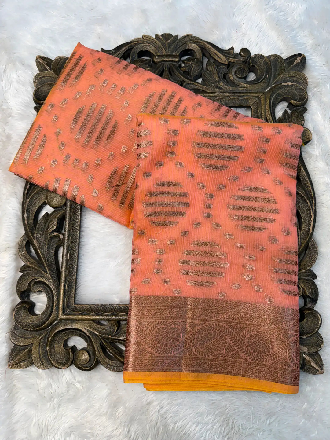 Contemporary Weave Kora Tissue Silk Banarasi Saree