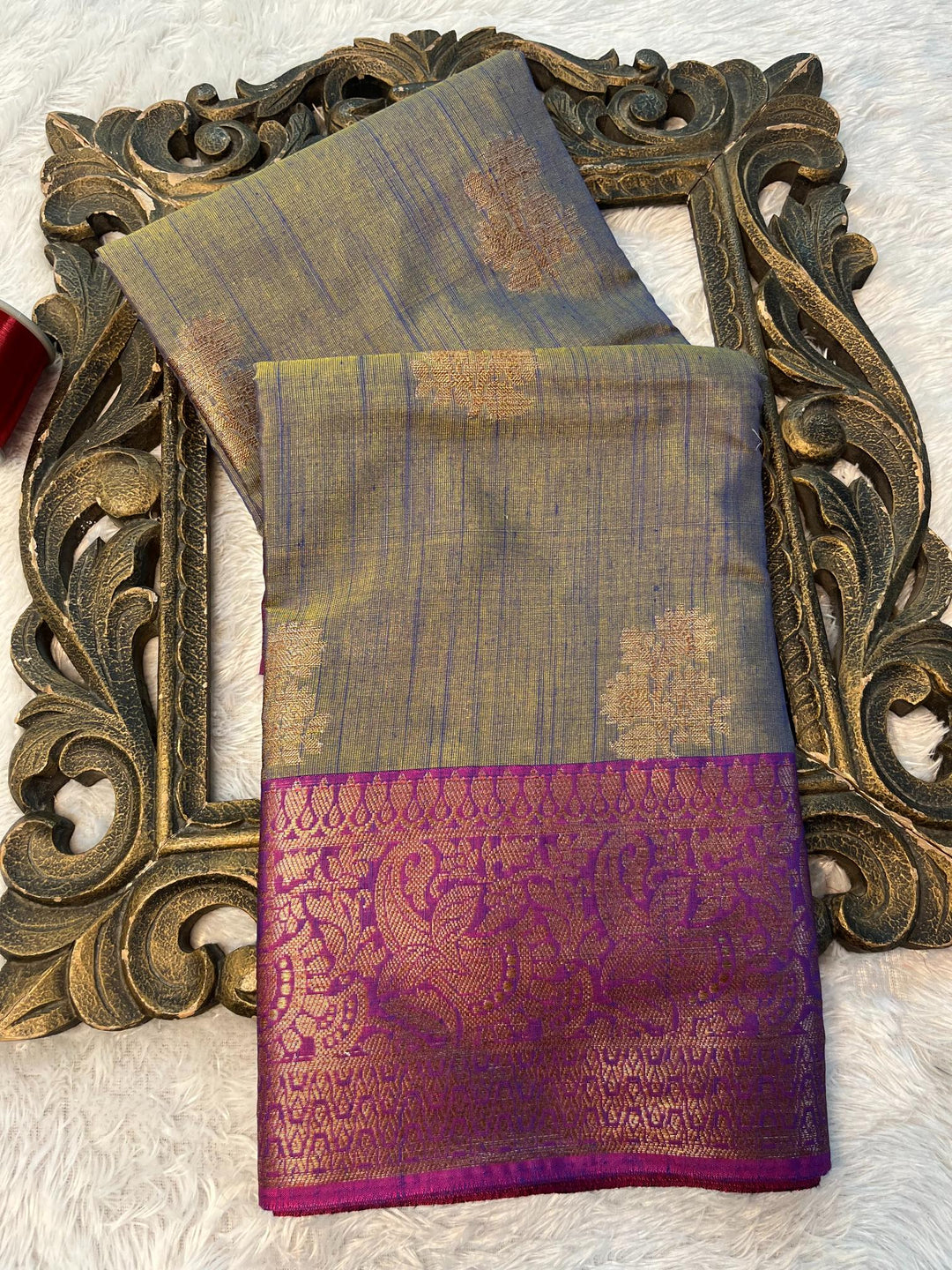 Soft Cotton Silk Rtique Zari Banarasi Saree