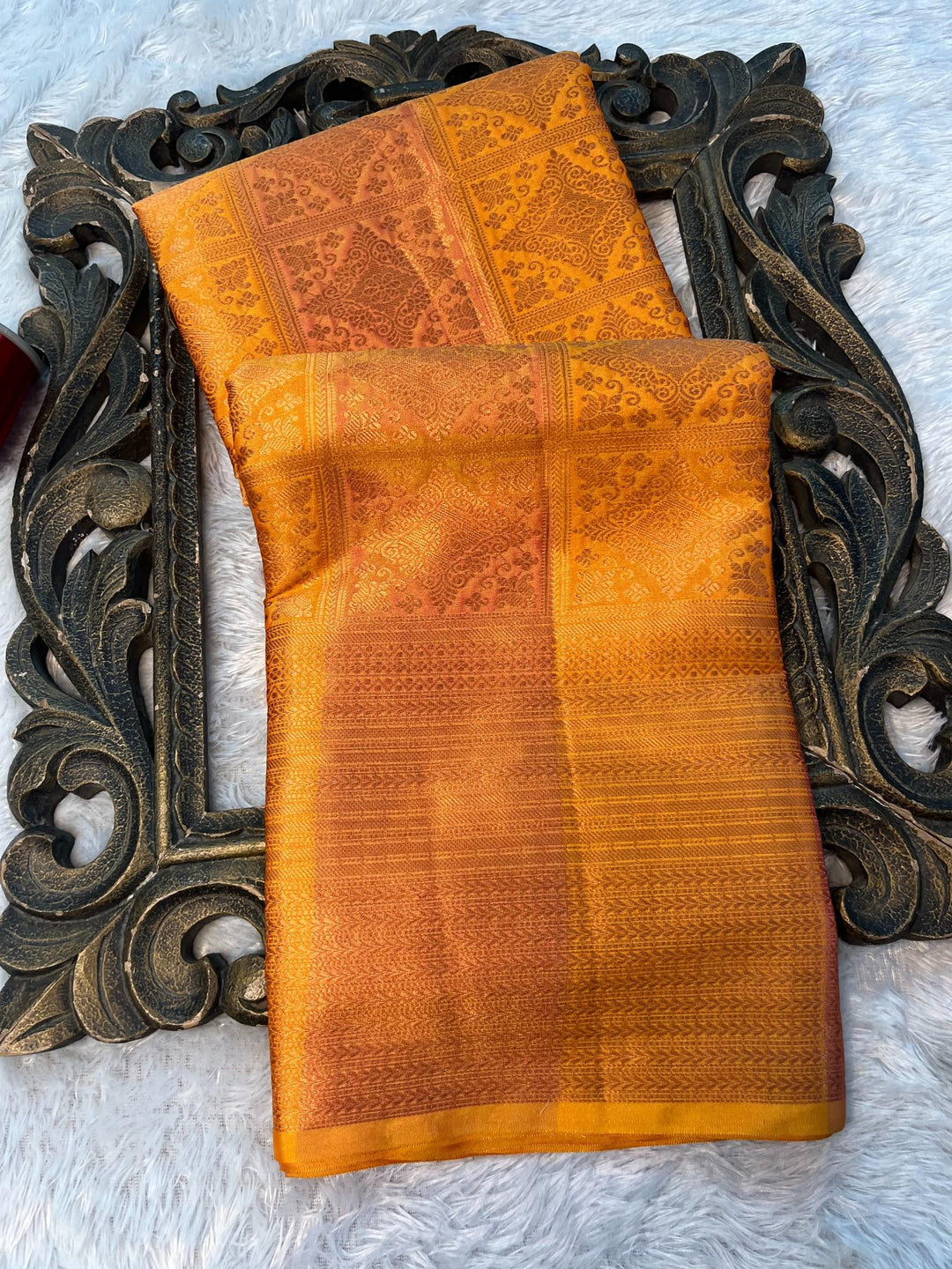 Soft Cotton Silk Rtique Zari Banarasi Saree