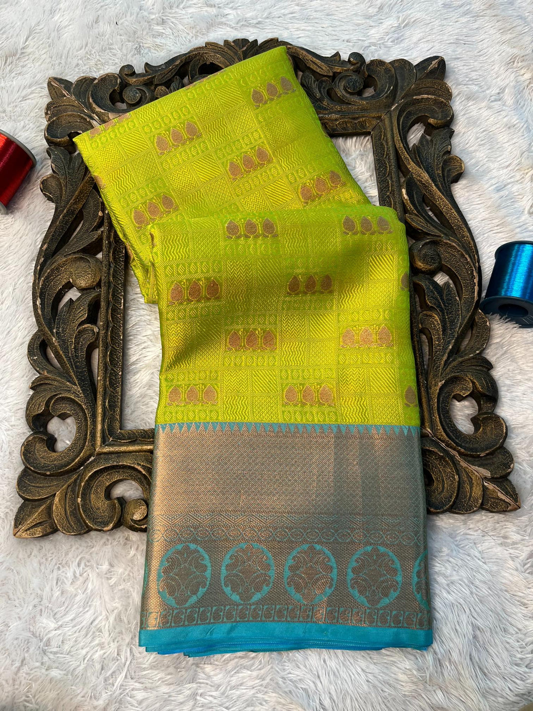 Eccentric zari weave Softsilk Banarasi Saree